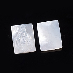 Cabochon delle coperture bianche naturali&nbsp;SSHEL-D083-24A