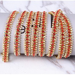 Chaînes en laiton avec strass&nbsp;CHC-WH0001-05G
