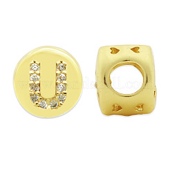 Micropave de latón transparente perlas de circonita&nbsp;KK-T030-LA843-UX3