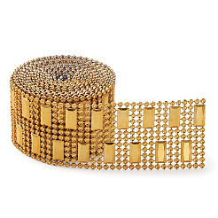 8 rangée en plastique diamant maille rouleau rouleau strass cristal ruban gâteau de mariage&nbsp;DIY-TAC0005-16