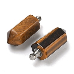Natürliche Tigerauge Parfümflaschenanhänger&nbsp;G-H332-09P-02