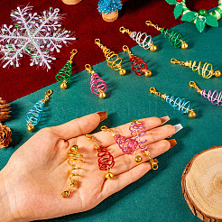 Décoration pendentif en fil d'aluminium et alliage pour arbre de noël&nbsp;HJEW-TAC0053