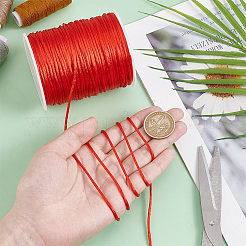 Cordon en satin de polyester à queue de rat&nbsp;DIY-WH0569-34A