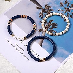 Set di braccialetti elastici impilabili perline d'amore per donna&nbsp;BJEW-SZ0001-93