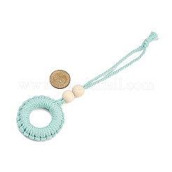 Décorations suspendues rondes en coton&nbsp;HJEW-JM04035-03