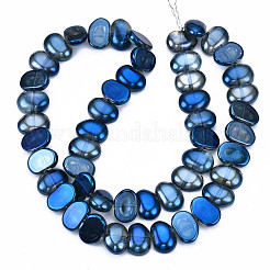 Chapelets de perles en verre électroplaqué&nbsp;EGLA-N008-012