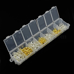 1 140 Feld Stück silber und goldene Zink-Legierung Karabiner Schnallen&nbsp;PALLOY-X0008-B