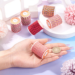 6 Rolle 6 Farben 4-fädige Polycotton-Kordel mit Metallicfaden&nbsp;OCOR-TA0003-05B