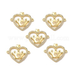 Dijes de conector de circonio cúbico transparente con micro pavé de latón&nbsp;KK-E068-VB045