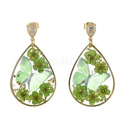 Pendientes colgantes de resina epoxi transparente&nbsp;EJEW-JE07238