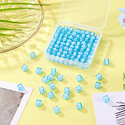 100pcs 5 Farben transparente Acrylperlen&nbsp;TACR-TA0001-55B