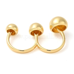 Doppelte Fingerringe aus Messing&nbsp;RJEW-Q778-55G