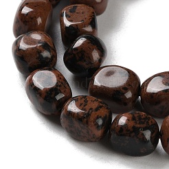 Natur Mahagoni Obsidian Perlen Stränge&nbsp;G-P497-01D-02