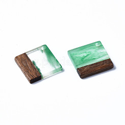 Colgantes de resina transparente y madera de nogal&nbsp;RESI-T035-31A