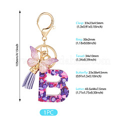 Porte-clés pendentif papillon en résine&nbsp;KEYC-TAC0034-03B