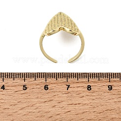 Bagues ouvertes en laiton avec micro pavé de zircones cubiques pour femmes&nbsp;RJEW-K264-11G