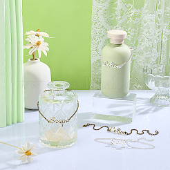 Set di 4 braccialetti con maglie a forma di sapone e lozione con 4 parole&nbsp;BJEW-OC0001-04
