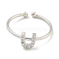 Anneaux de manchette ouverts en laiton plaqué en rack pour femmes&nbsp;RJEW-F162-02P-U