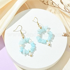 Pierre naturelle perles pendentif Boucles d'oreilles&nbsp;EJEW-JE07215