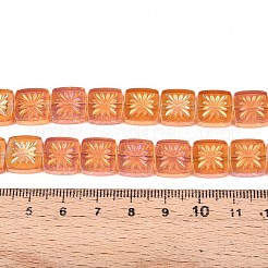 Chapelets de perles en verre transparent électrolytique&nbsp;EGLA-N017-03C