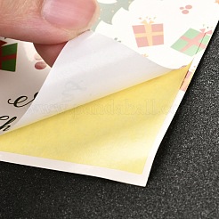 Rectangle sur le thème de noël avec des autocollants d'étanchéité en papier couché&nbsp;DIY-A018-07B