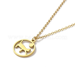 Collane pendenti in acciaio inossidabile 304&nbsp;NJEW-D047-01G