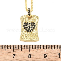 Colliers à pendentif coulissant ajustable en laiton&nbsp;KK-CBA4547-08G