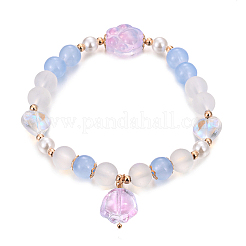100 pz perline lampwork fatti a mano trasparenti&nbsp;LAMP-CJ0001-53