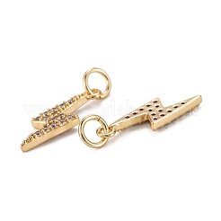 Ciondoli in ottone con zirconi chiari&nbsp;ZIRC-C024-14G