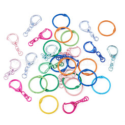15 Stück sprühlackierte drehbare Karabinerhakenverschlüsse aus Legierung&nbsp;FIND-TA0010-57