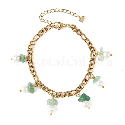 Bracelet en acier inoxydable 304 avec pampilles&nbsp;BJEW-JB14346