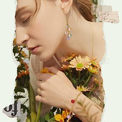 84 pendentif en verre peint par pulvérisation transparent de 7 styles et deux tons&nbsp;GLAA-FH0001-40