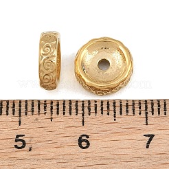 Cuentas espaciadoras texturizadas de acero inoxidable 304&nbsp;SA-CBA02E8-22G