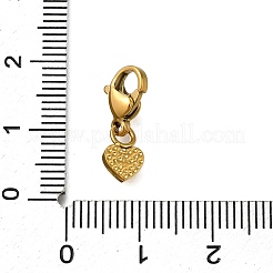 Decorazioni pendenti in acciaio inox 304 a forma di cuore&nbsp;STAS-R159-35G