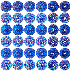 40 pieza de 2 estilos de cuentas graduadas de rhinestone de resina transparente&nbsp;RESI-BM0001-13