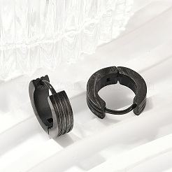 Orecchini a cerchio in acciaio inossidabile 304 effetto lucidatura&nbsp;EJEW-M001-40C-EB