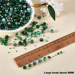 2 sachet de perles rondes en verre&nbsp;JX547B