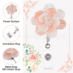 2 Stück Ausweishalter aus ABS-Kunststoff mit Blumenmuster&nbsp;AJEW-FH0008-77