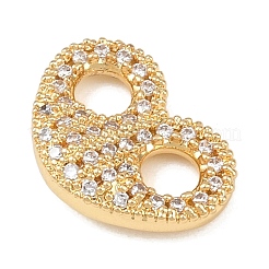 Messing Micro Pave klare Zirkonia Verbinder Verbinder Charms&nbsp;KK-K413-06G