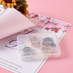 4 Stück 4 Farben Legierung Glas Kristall Strass Anhänger&nbsp;PALLOY-TA0002-37