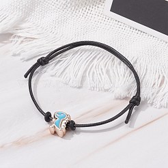 Bracciale con cordino regolabile perline smaltate acriliche dinosauro per ragazze adolescenti&nbsp;BJEW-JB07048