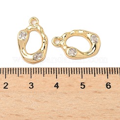 Pendenti in zirconi cubici trasparenti in micro pavè di ottone&nbsp;KK-S531-19G