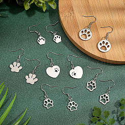Kit fai da te per realizzare orecchini pendenti con impronte di zampe di cane&nbsp;DIY-BC0004-63
