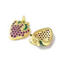 Pendentifs avec zircon cubiques à micro-pavés en laiton&nbsp;KK-A252-30G