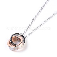 Colliers pendentifs en acier inoxydable 304&nbsp;NJEW-L155-04
