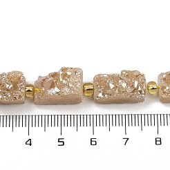 Galvani natürliche druzy Achat Perlen Stränge&nbsp;G-R012-A02-01