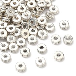 Tibetischen Stil Perlen flach rund Legierung Abstandhalter&nbsp;TIBEP-S293-070AS-LF