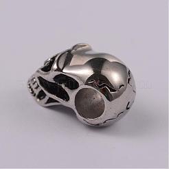 Totenkopf 304 Edelstahlperlen&nbsp;STAS-F103-12A