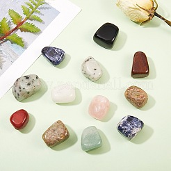 20 pz 10 colori pepite pietra preziosa naturale nessun foro/perline non forate&nbsp;G-SZ0001-77