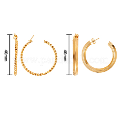 Orecchini a bottone in acciaio inossidabile 304&nbsp;EJEW-SZ0001-17G